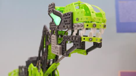 dinosaur robot at the exhibition dinosaur robot at the exhibition artificial intelligence modern technologies ukraine kiev may 22 2021