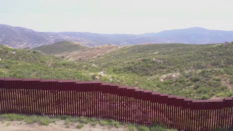 aerial along the us mexico border wall