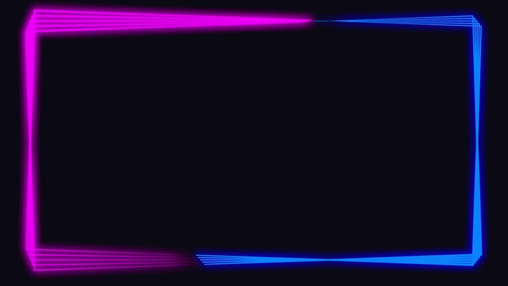 Abstract seamless background blue purple spectrum loop animation Fluorescent UV light 4k glowing neon line Abstract background web neon box template.