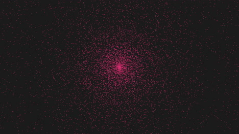 Vibrant red dot on mysterious black background