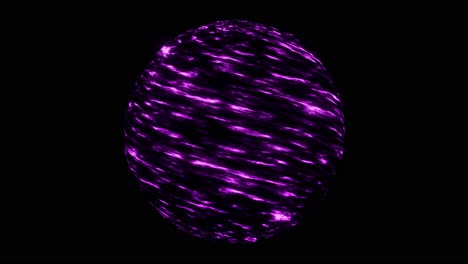 esfera púrpura brillante en 3d