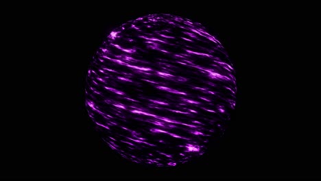 glowing purple sphere in 3d