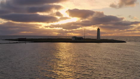 lighthouse in beautiful dramatic sunset