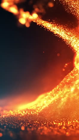 a fire with a blue background. the fire is orange and is surrounded by a lot of sparkles