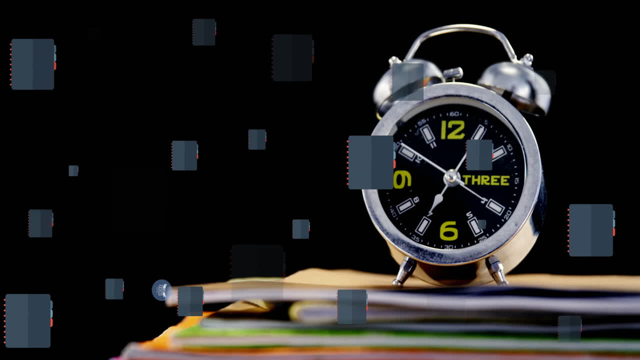 Animation of back to school text over school items
