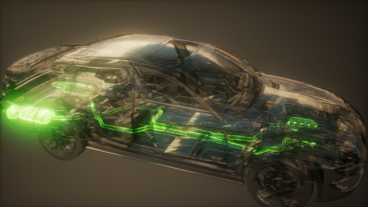 자동차에서 볼 수 있는 배기가스 시스템