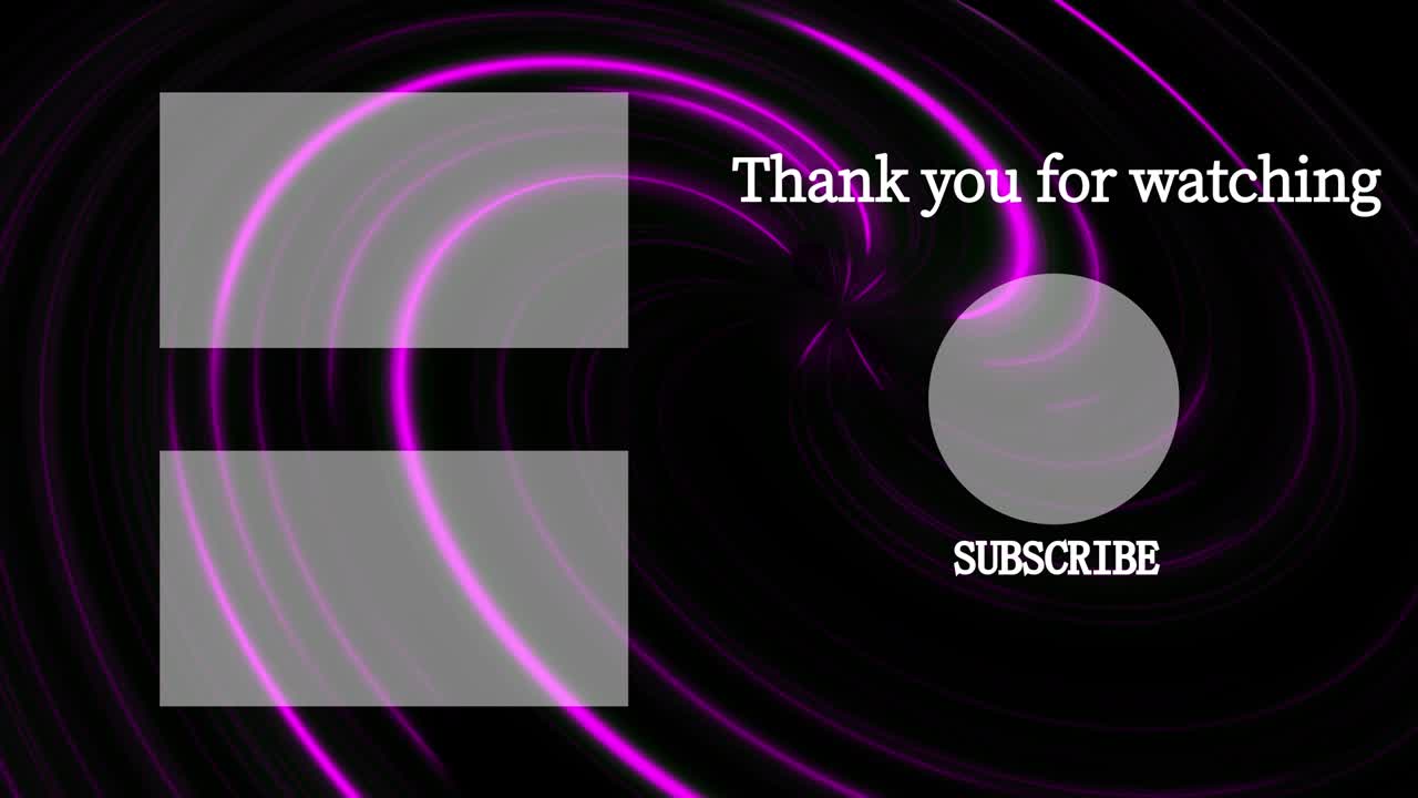 보르텍스 네온 엔드 카드 엔딩 스크린 모션 그래픽