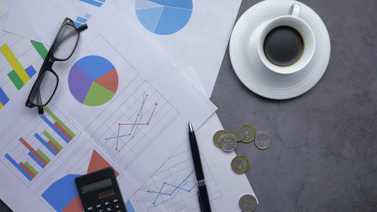 financial documents on office desk