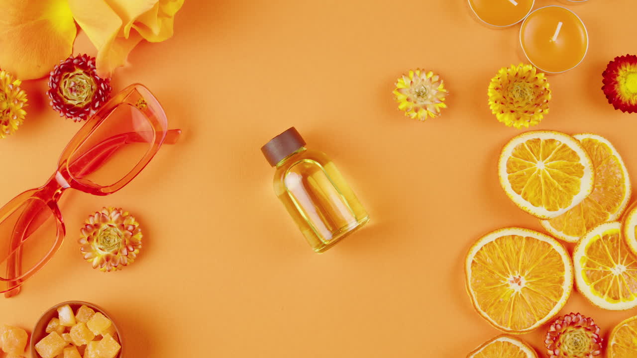 Orange-Themed Decorative Arrangement