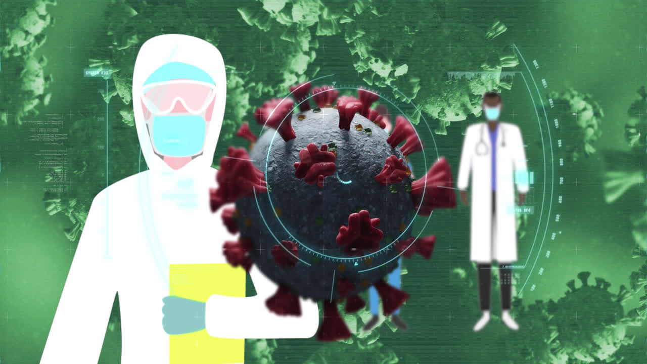 코로나바이러스가 바이러스 세포를 퍼뜨리는 것에 대해 의료 종사자들과 함께 조사되고 있습니다.