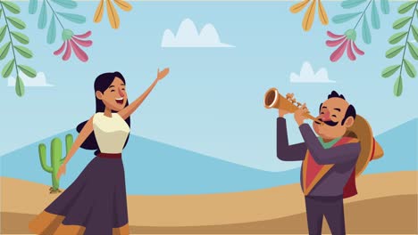 pareja mexicana mariachi y cantante
