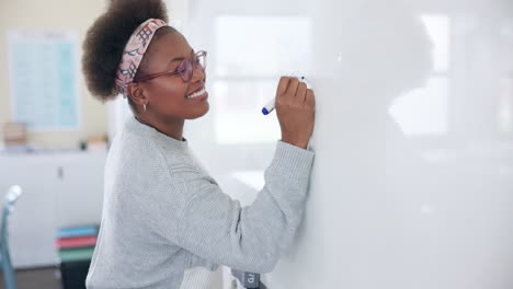 teacher writing on a whiteboard
