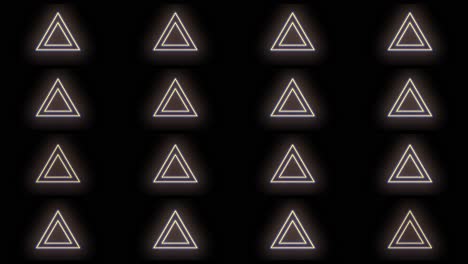Pulsing-neon-triangles-pattern-with-led-light-in-casino-style