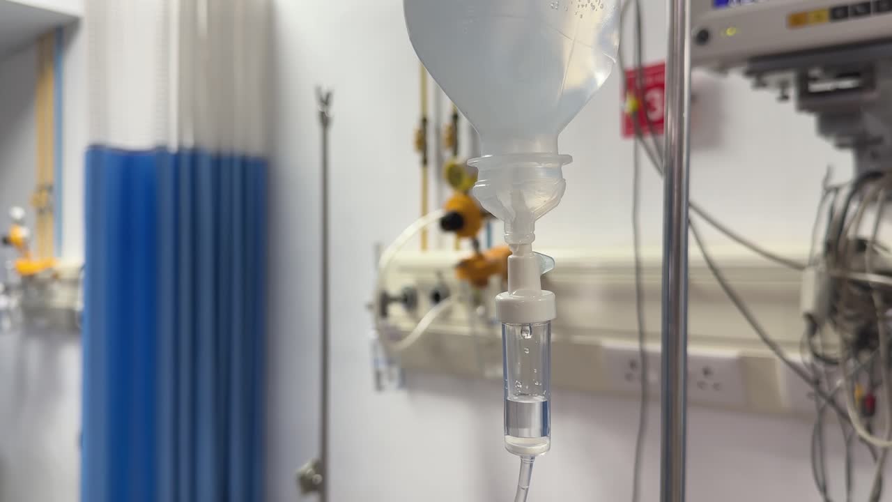 closeup of iv drops Intravenous Medication Administration is a medical procedure that delivers fluids, medications, or nutrients directly into a patient's bloodstream through a vein