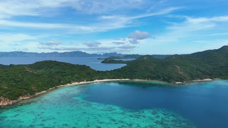tropical island paradise - aerial view