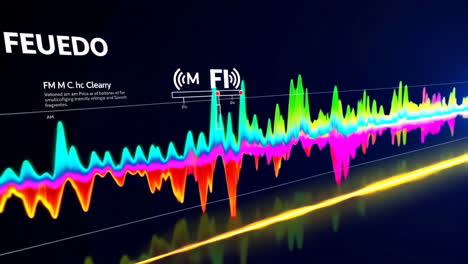 colorful audio waveform visualization
