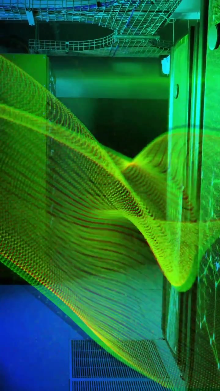 Animation af mesh og digital databehandling over computerservere