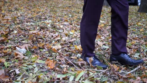 man walking in slow motion