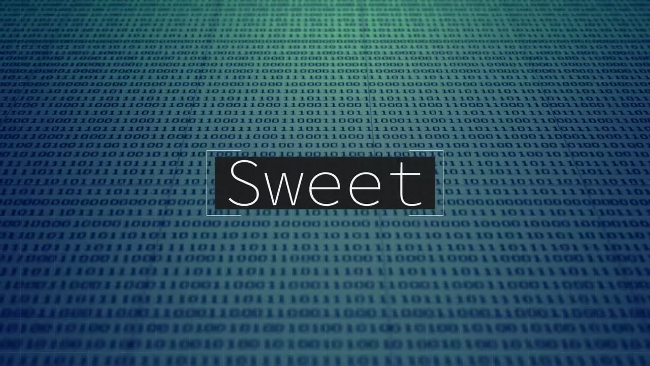 animación de texto dulce sobre el procesamiento de datos