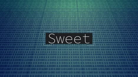 animazione di testo dolce sull'elaborazione dei dati
