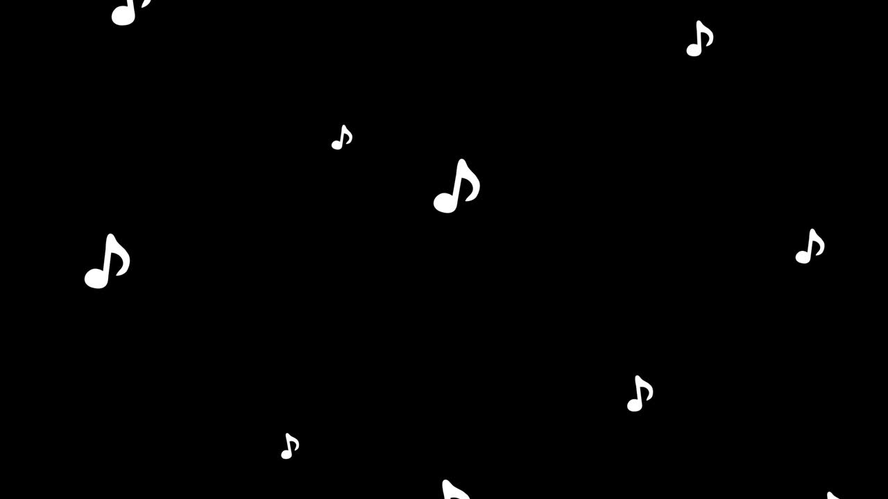 Musical note streaming up in melody. Alpha channel, 4K | Premium Stock ...
