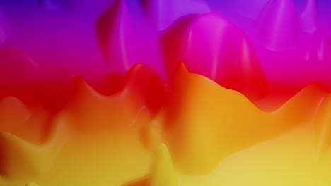 4k bucle sin costuras, fluido abstracto gradientes rojo amarillo, superficie ondulada de brillo interior. hermosos gradientes de color cálido como fondo líquido abstracto, animación suave. 3d en estilo moderno plano agradable. 41