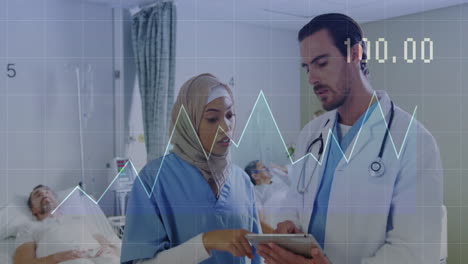 animation of digital data processing over diverse doctors