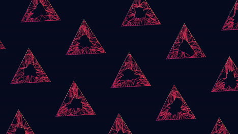 Digital-futuristic-triangles-pattern-with-neon-dots-and-grid-on-black-gradient