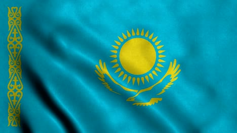 4k seamless loopable flag of kazakhstan