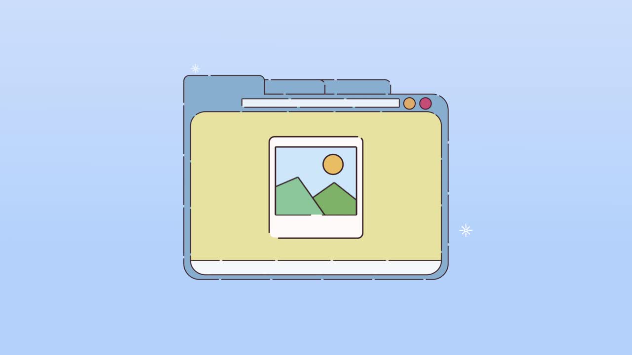 digital work animation with picture file in webpage