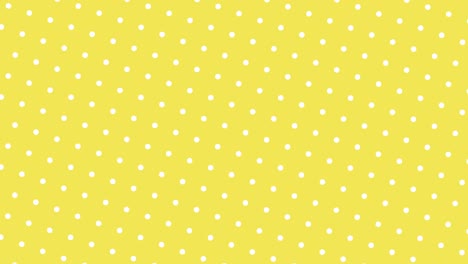 white polka dots on a yellow background. trendy color palette motion graphics