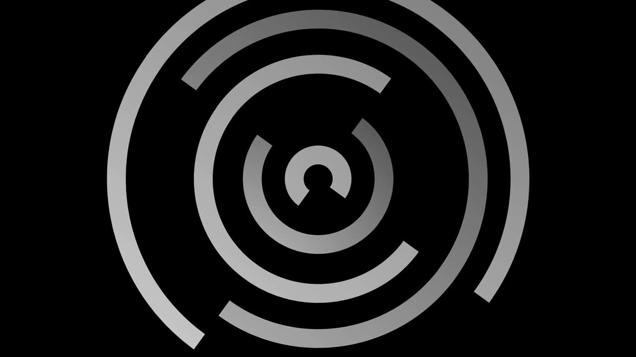 흑백 그림은 스트로보스코피와 최면 효과를 가지고 있으며 시계 방향으로 회전하고 크기를 증가시니다.