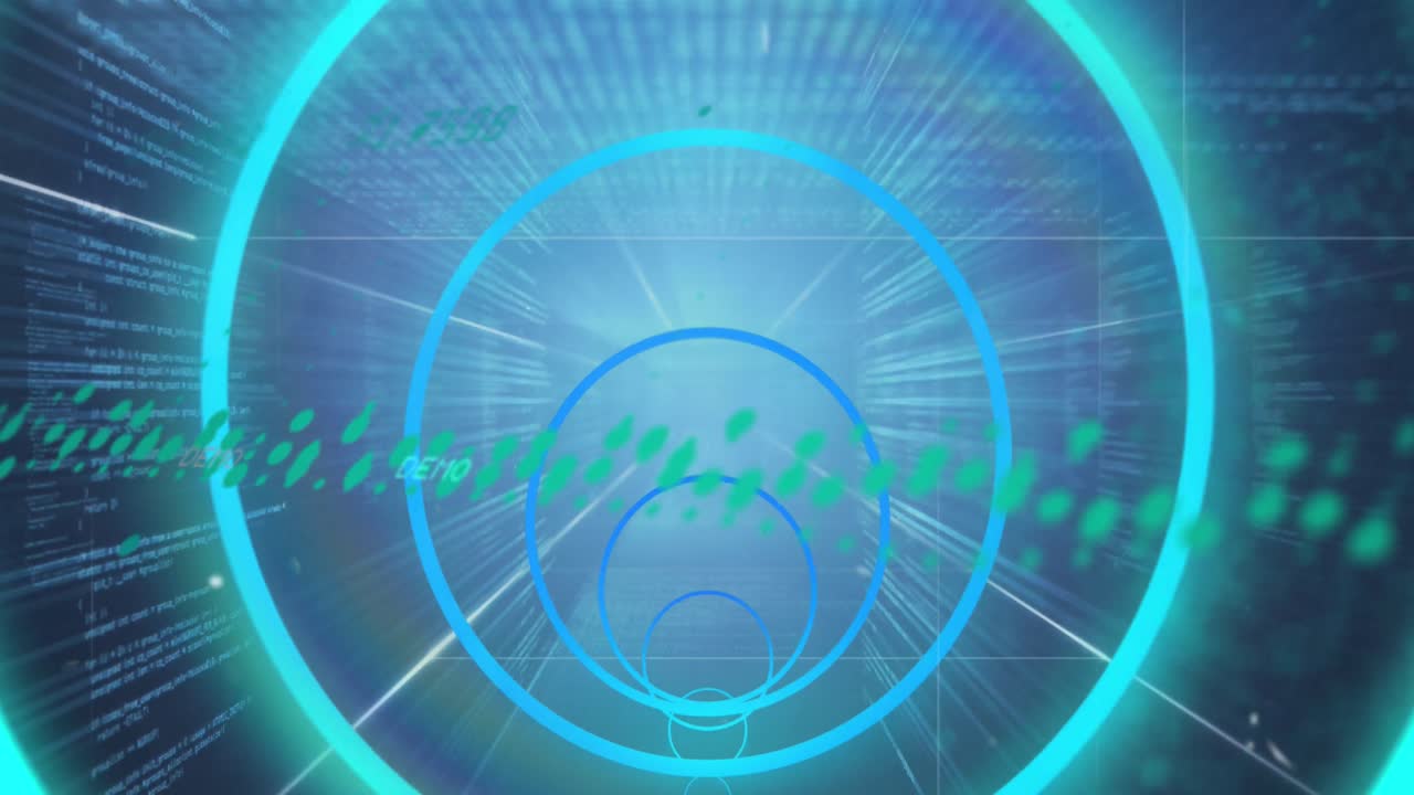 원 위의 데이터 처리의 애니메이션