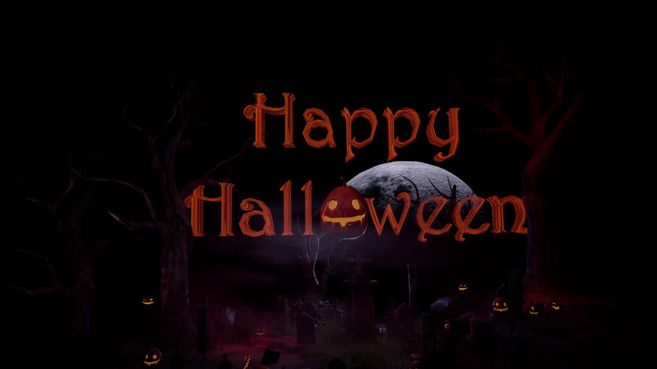 feliz noche de halloween animación de fondo