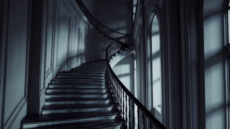 elegant spiral staircase in a grand building