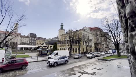 ciudad de lviv, ucrania, filmada en 4k