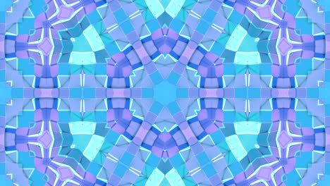 low poly geometric abstract background as a moving stained glass or kaleidoscope effect in 4k. loop 3d animation, seamless footage in popular low poly style. blue color v12