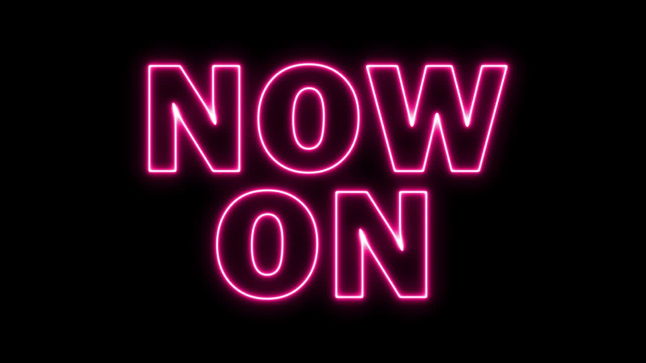 ahora en el letrero de neón