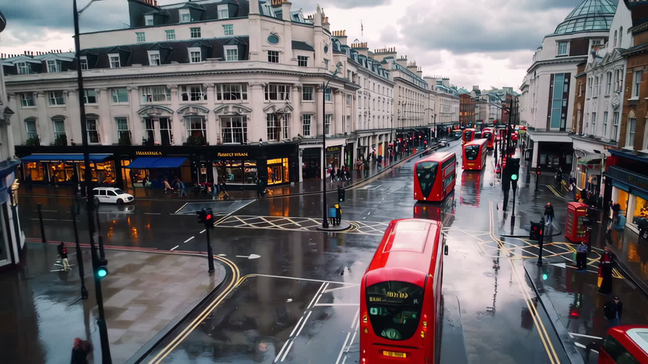 Rainy Day in London City Centre