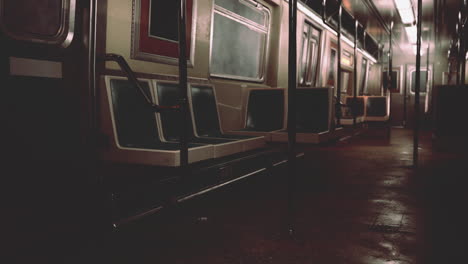 empty subway car interior