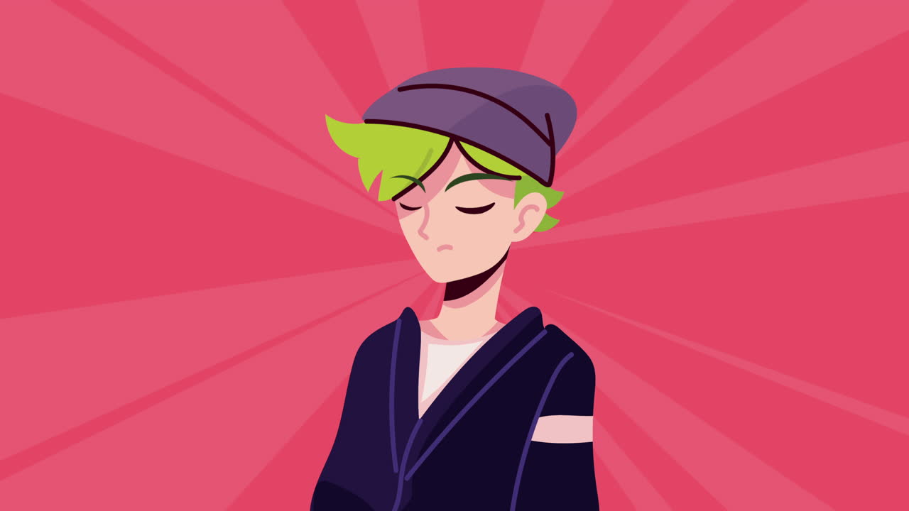 세련된 십대 일러스트레이션