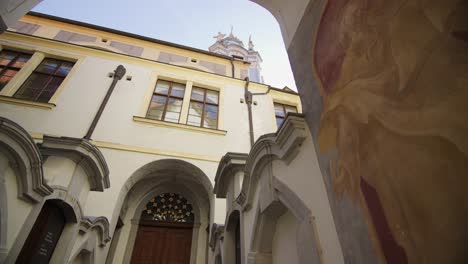 side facade of the abbey of dürnstein