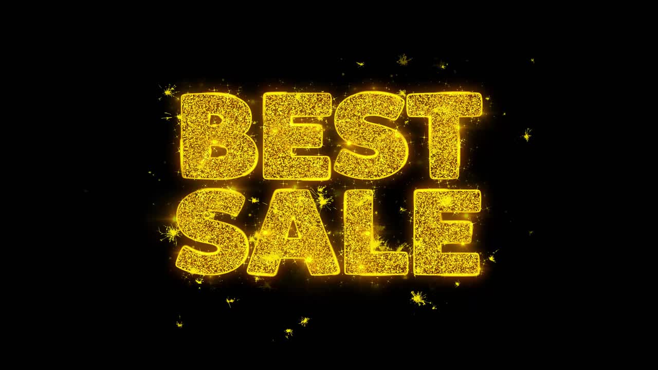 Best Sale Sparkling Text on Black Background
