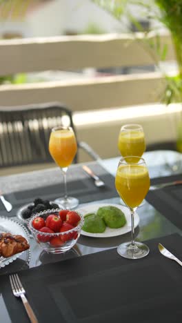 desayuno saludable al aire libre