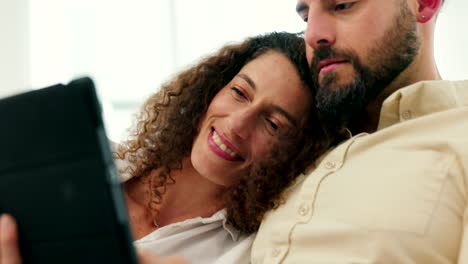 transmisión de video en tableta, pareja