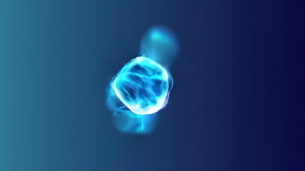 Glowing Blue Energy Sphere