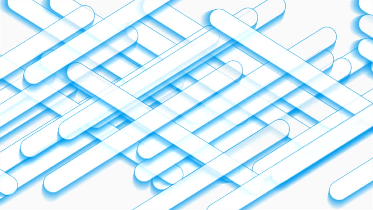 Blue and white stripes abstract tech motion background