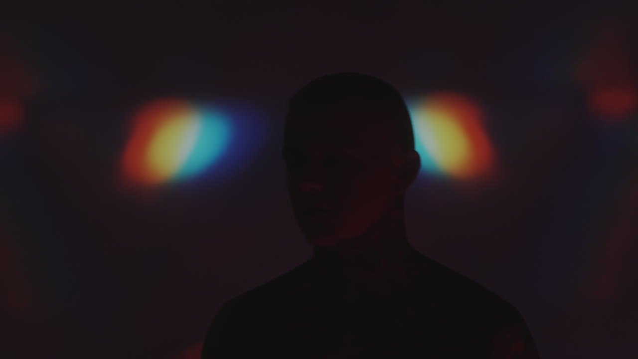 Man Dancing in Kaleidoscopic Projection