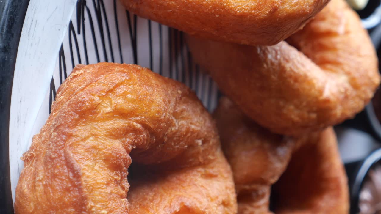 Close-up of Turkish doughnuts