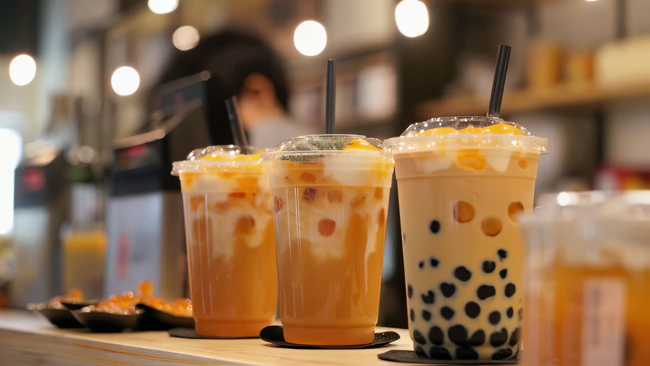 Bubble Tea em um Café